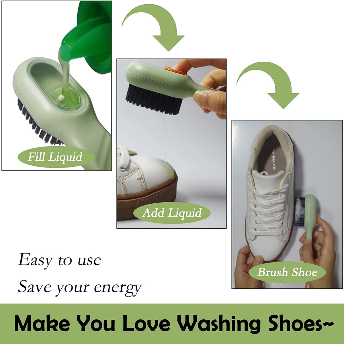 Multifunctional Liquid Shoe Cleaning Brush with Soap Dispenser