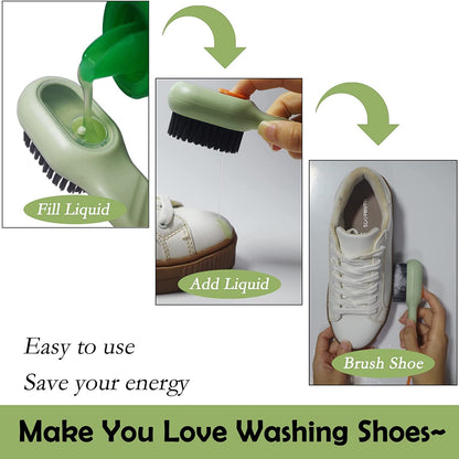 Multifunctional Liquid Shoe Cleaning Brush with Soap Dispenser