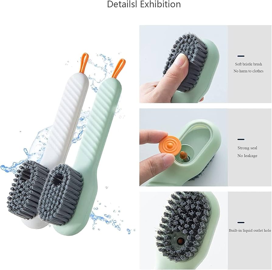 Multifunctional Liquid Shoe Cleaning Brush with Soap Dispenser