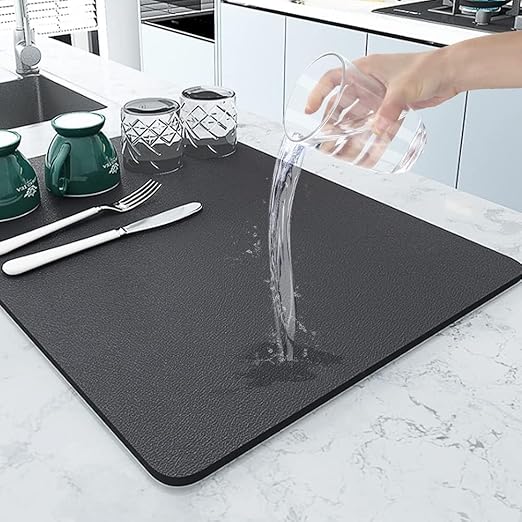 Drying Mat for Kitchen, Water Absorbent Kitchen Mat (PACK OF 2)
