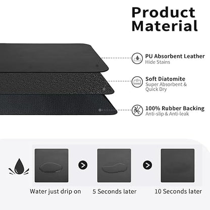 Drying Mat for Kitchen, Water Absorbent Kitchen Mat (PACK OF 2)